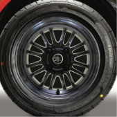 12" 16-Spoke V-Series Radial Gunmetal Alloy Wheels 